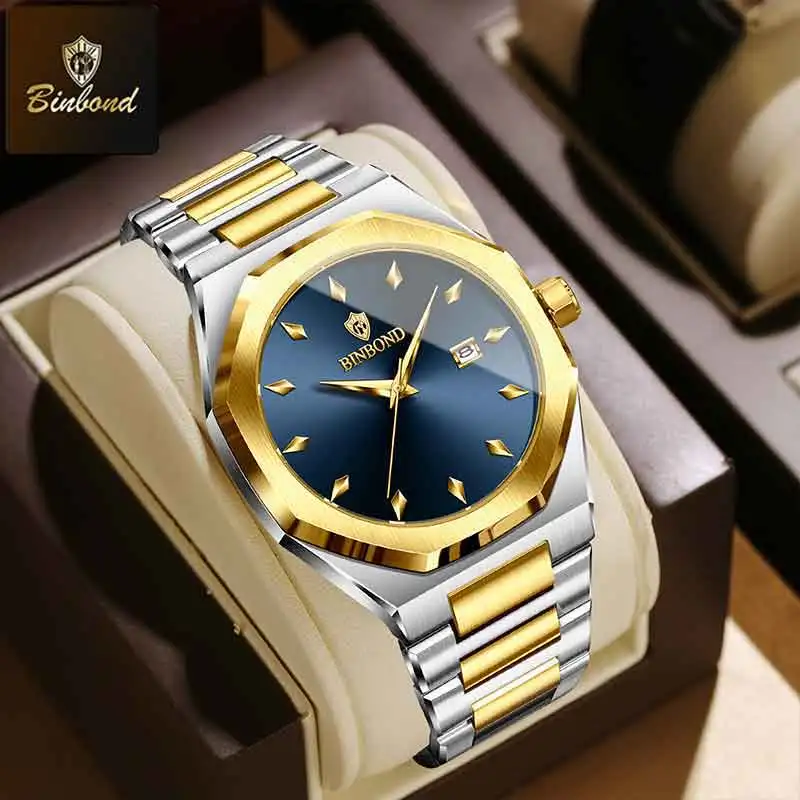 BINBOND, reloj de cuarzo para  - Smartwatch Branded Watches For Men reseña y precio