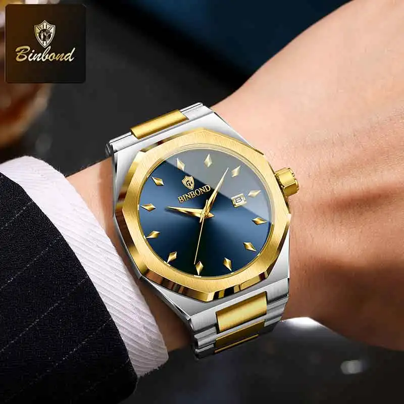BINBOND, reloj de cuarzo para  - Smartwatch Branded Watches For Men reseña y precio