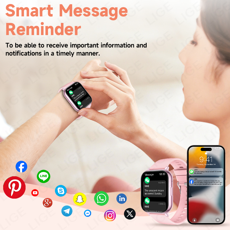 Reloj inteligente LIGE para ho - Smartwatch Watches Birthday Gift For Men reseña y precio